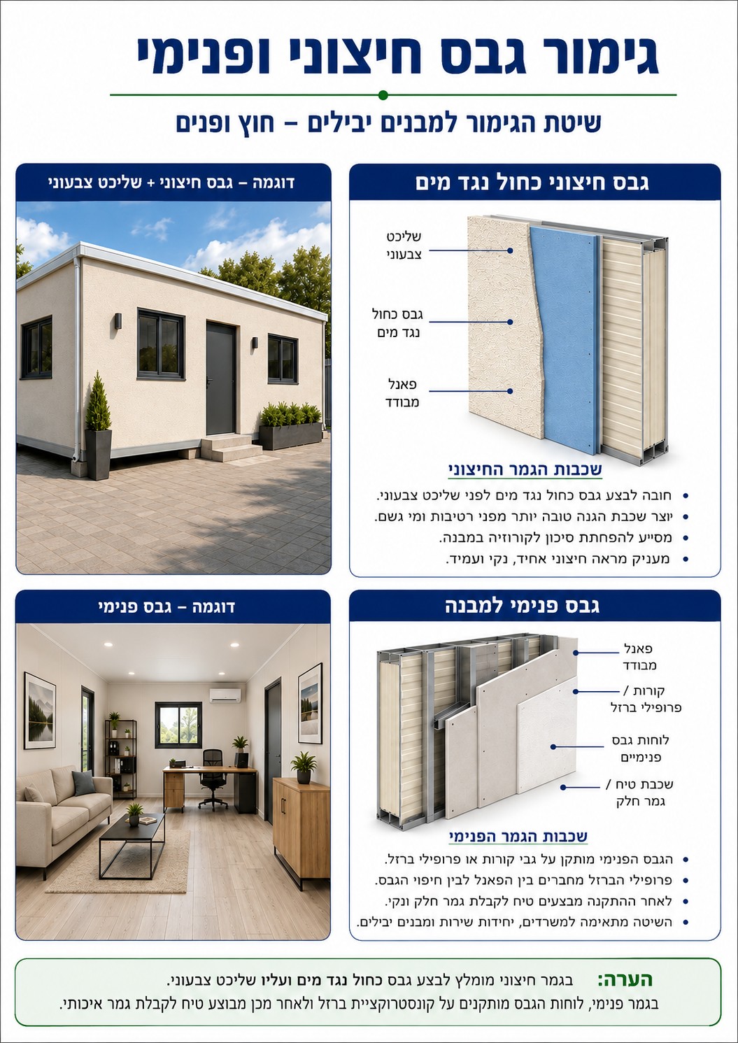 גימור גבס חיצוני ופנימי — קטלוג מבנים יבילים, דרך ארץ